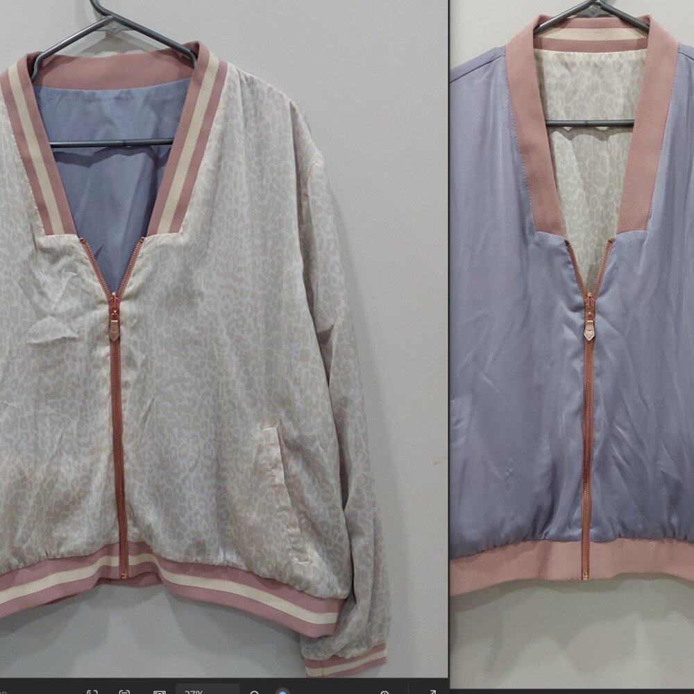 Stella & Dot Women's 2X Reversible Bomber